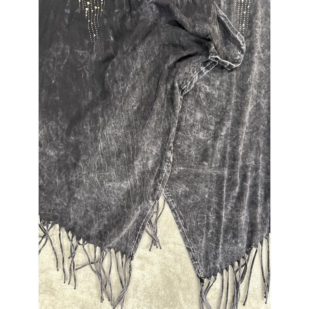 Vocal Cardigan Womens XL Black Dark Fairy Avant Garde Whimsigoth Fringe - Picture 6 of 15
